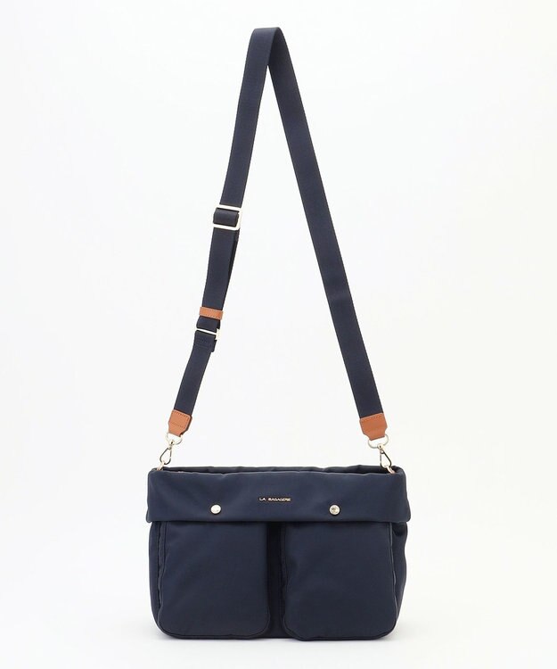 LA BAGAGERIE ダブルフロントポケット2WAYショルダー ネイビー