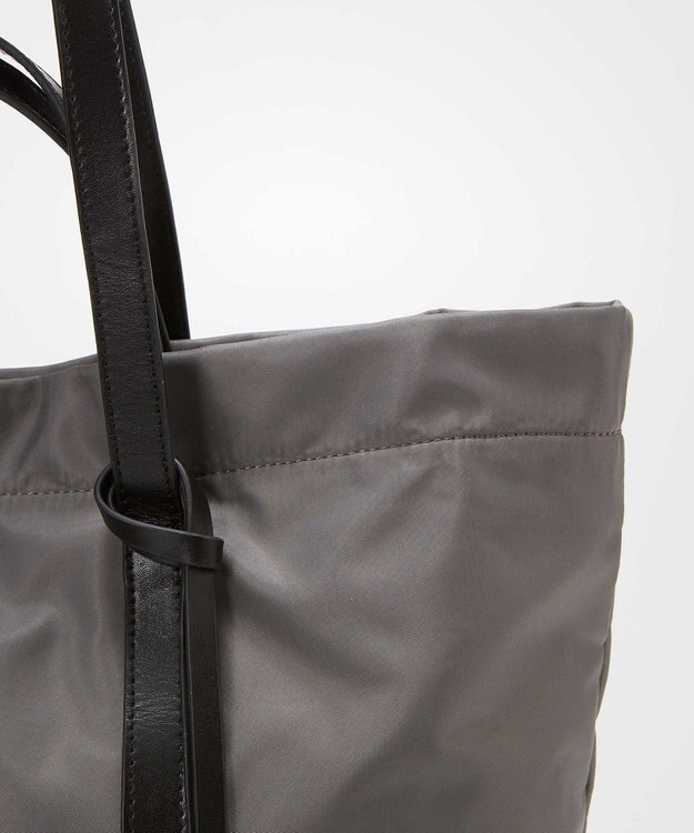 TOPKAPI 【TREASURE TOPKAPI】ナイロン レザー ハンドル A4 トートバッグ チャコールグレー
