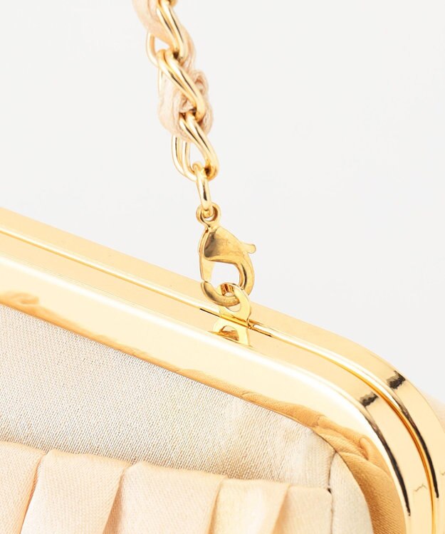 ANY SIS 【2WAY】サテンギャザーパーティ バッグ ゴールド系