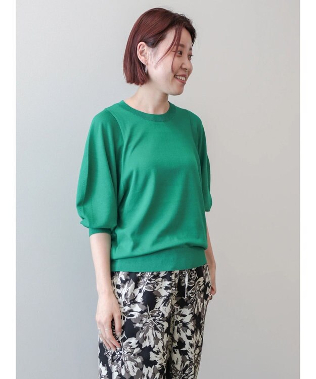 AMERICAN HOLIC ドルマンハイゲージニットプルオーバー Green