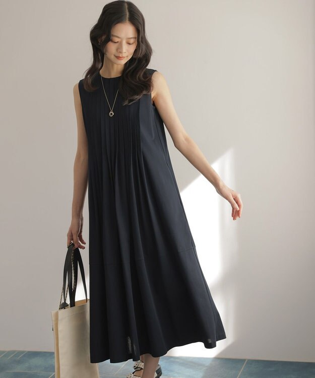 組曲 サマージャージタック ワンピース ネイビー系