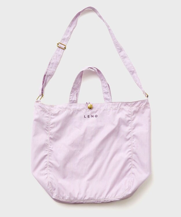 LENO NEWS PAPER BAG CANDY STRIPE / ニュースペーパーバッグ PINK