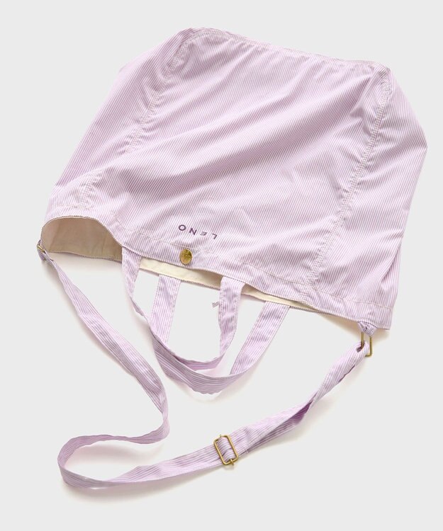 LENO NEWS PAPER BAG CANDY STRIPE / ニュースペーパーバッグ PINK