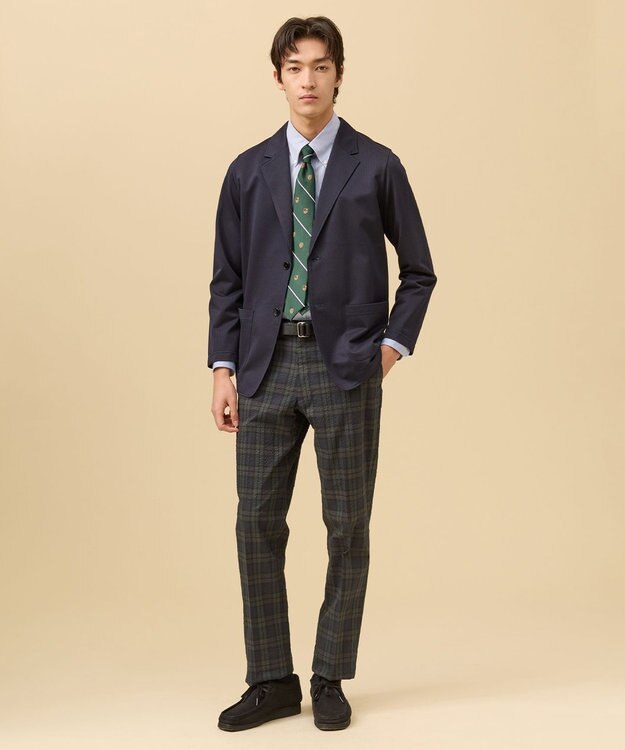 J.PRESS MEN 【KANEMASA JERSEY】メランジチドリジャージー カットジャケット ネイビー系