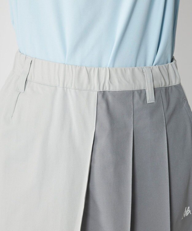 FILA GOLF／marie claire 【Kappa】ハーフプリーツスカート ライトグレー
