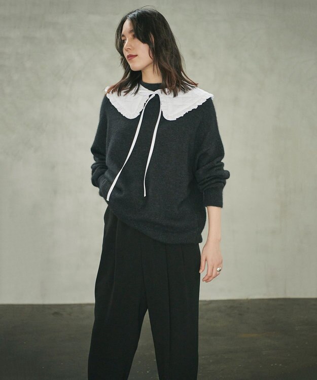 #Newans LILY/ キルティング付け襟 ホワイト系