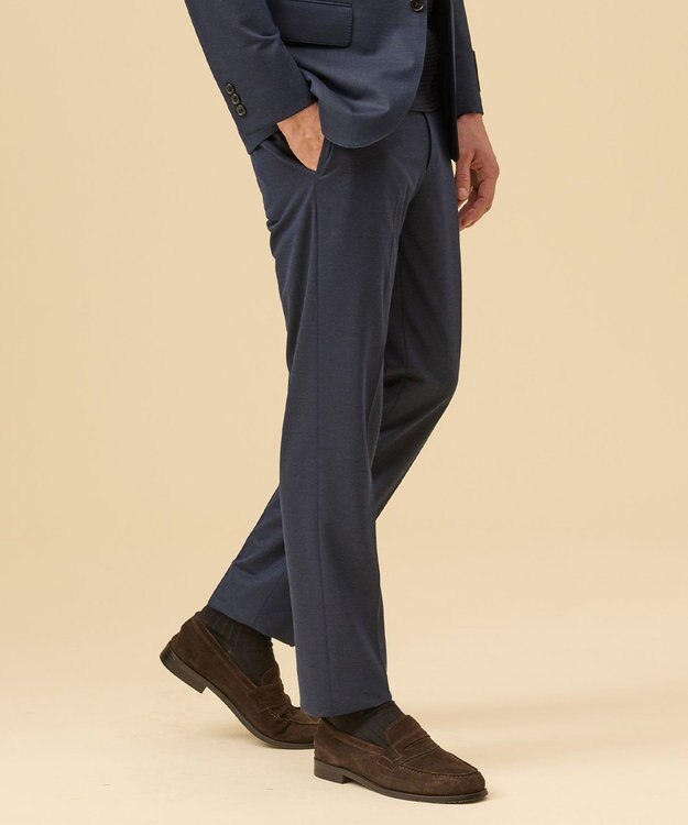 J.PRESS MEN 夏に嬉しい6つの高機能【セットアップ対応】【J.PRESS-POOL WOOL】ジャージーセットアップ スラックス ネイビー系9