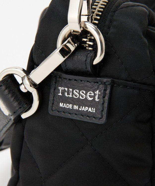 russet 【2025AW新作】キルティング横長2WAYショルダーバッグ(SF-258) Black