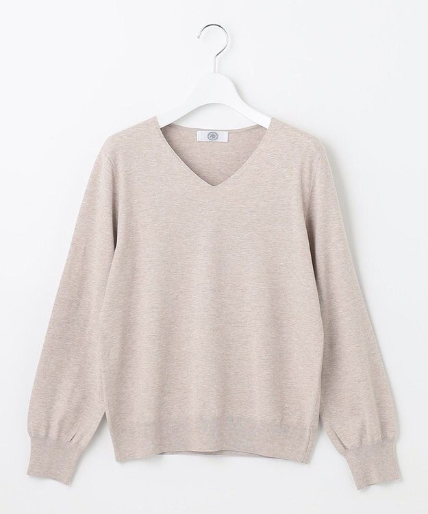 J.PRESS LADIES 【洗える】PRINCE Vネック ニット ベージュ系