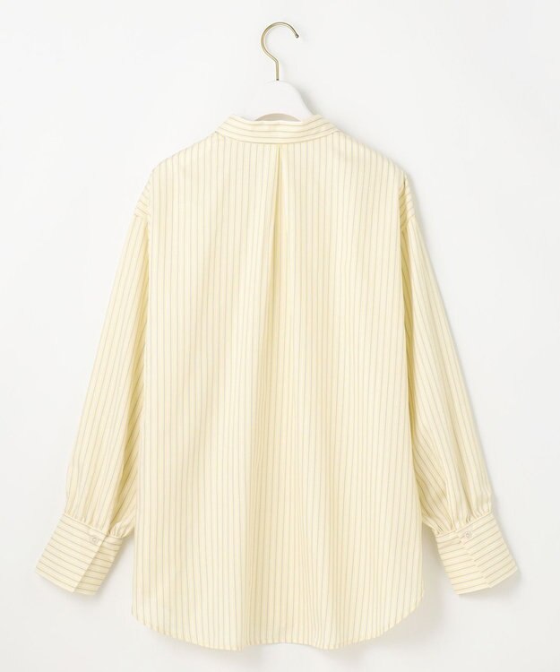 ANY SIS 【BAILA12月号掲載・貴島明日香さんコラボ】ニットレイヤード シャツ ツインセット ネイビー×イエローストライプ