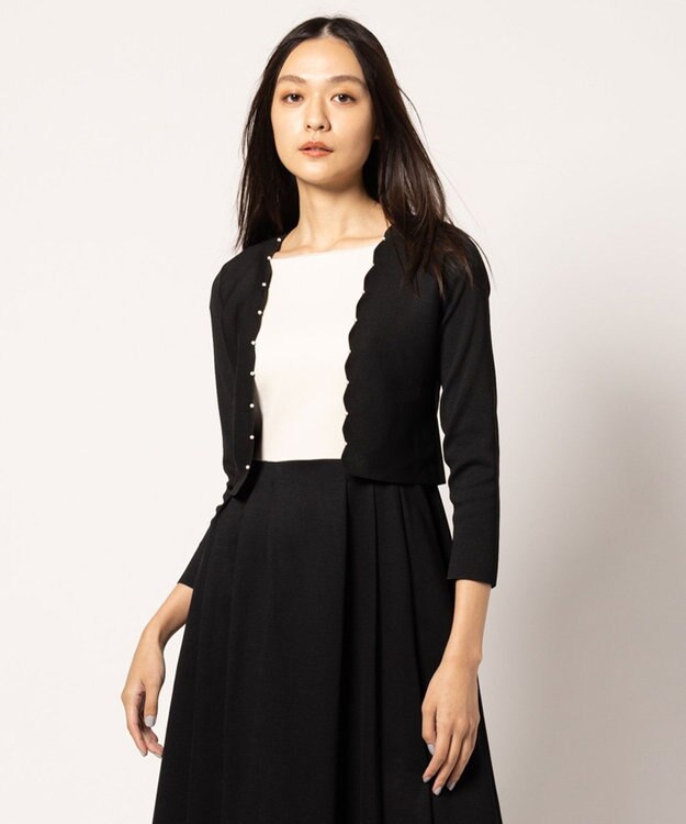 TOCCA 【洗える】SCALLOP ボレロ ブラック