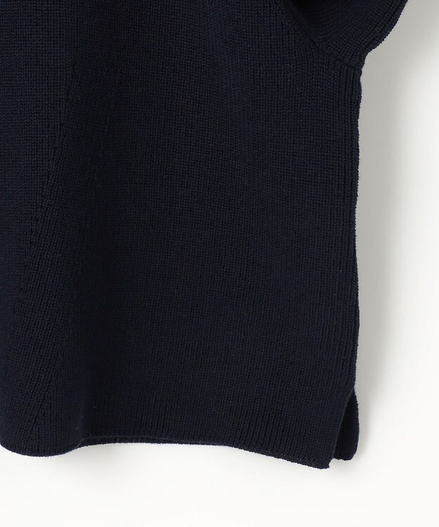 ANY SIS 【BAILA12月号掲載・貴島明日香さんコラボ】ニットレイヤード シャツ ツインセット ネイビー×イエローストライプ