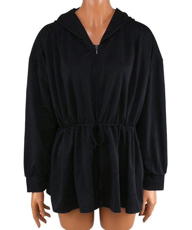 San-ai Resort（三愛水着楽園） 【SALE】シャツ風パーカーM・L【Big Apple's（ビッグアップルズ）】 クロ