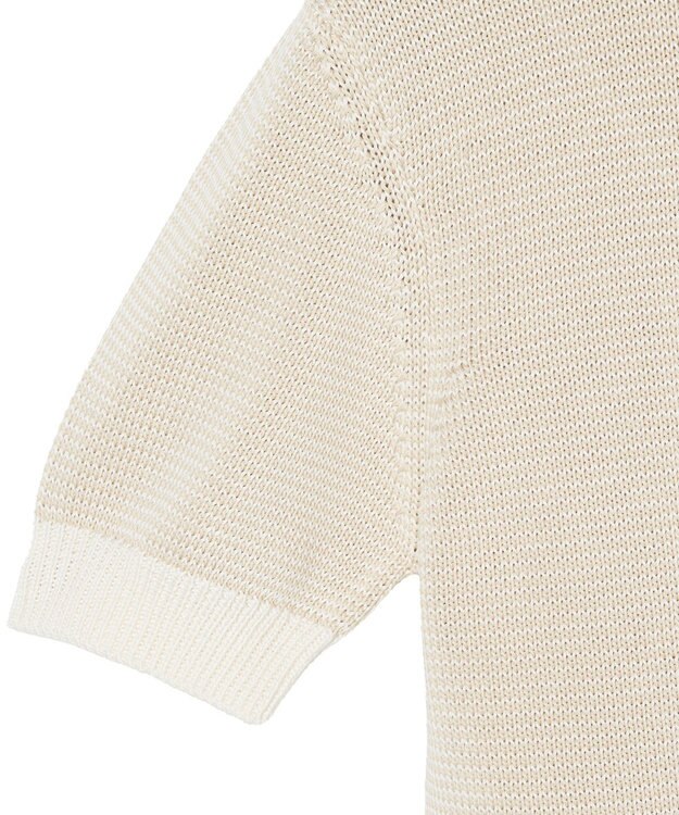 JOSEPH 【洗える】マイクロストライプ　ショートスリーブニット Ivory/Quail