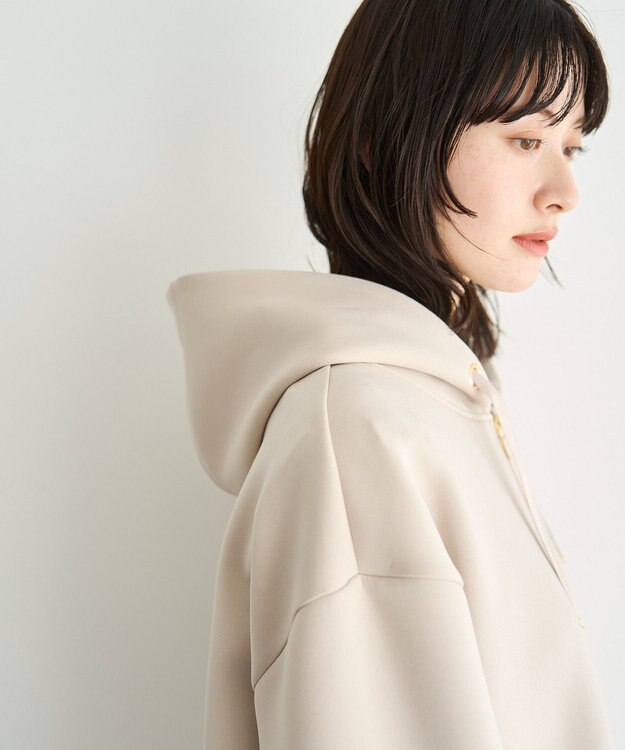YECCA VECCA バックプリーツZIPフーディー Light Beige