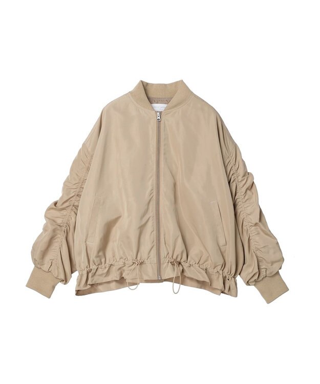Green Parks 袖ギャザーＭＡー１ブルゾン Beige