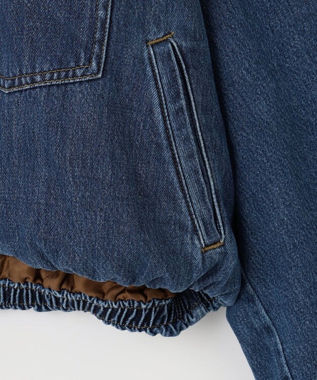 NAVE 【ReNAVE・洗える/中綿】ライトデニム ブルゾン ブルー系