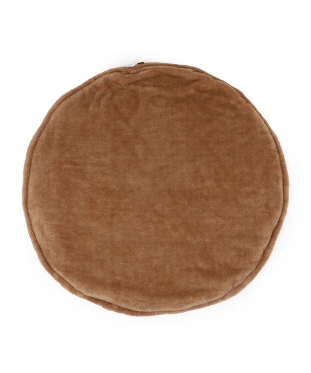 PET PARADISE ペットパラダイス くまちゃん 遠赤外線ボア 丸マット (70cm)  S オフホワイト