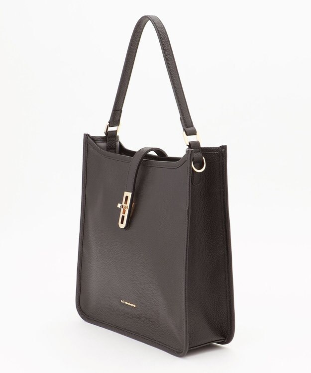 LA BAGAGERIE スクエアレザー2WAYショルダーバッグ ブラック