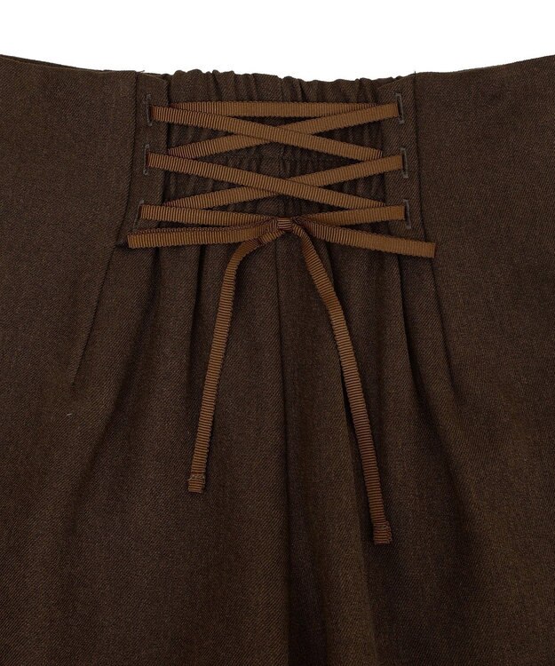 earth music&ecology バックレースアップショートパンツ Brown