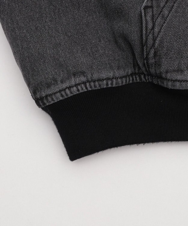 WEGO 【ユニセックス着用ITEM/MLサイズ展開】ワーカーズボアフードブルゾン デニムブラックソノタ