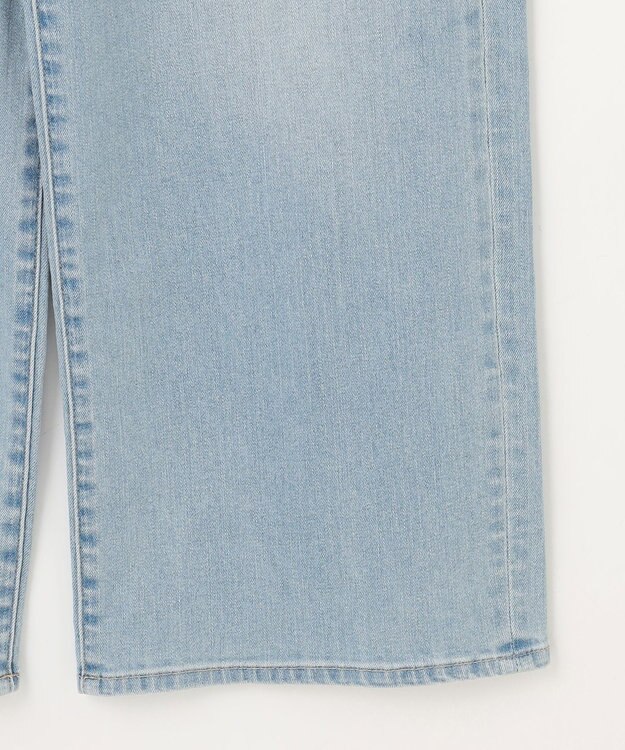 J.PRESS LADIES 【洗える】BASIC STRETCH DENIM ワイド ストレート デニム ブリーチ系