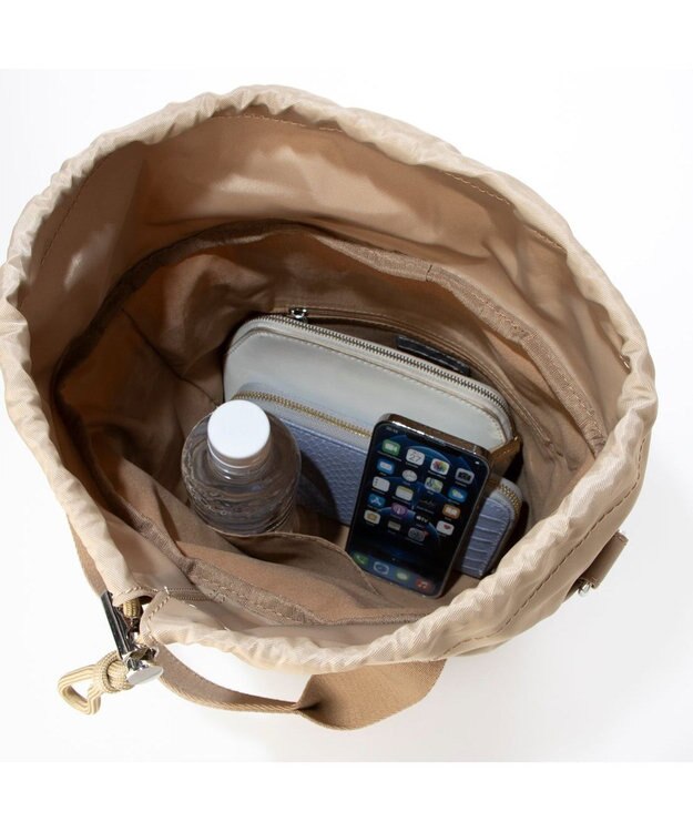 UNBILLION カシュカシュ cachecache / ドローコードナイロントートバッグ ベージュ