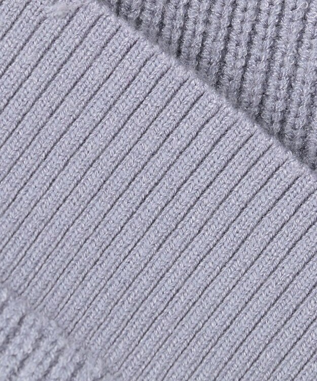 ANY SIS 【Oggi1月号掲載】モックネック袖パール調 ニット ライトブルー