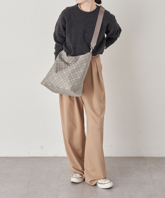 russet ナイロンジャガード2WAYショルダーバッグ(CE-1622) N.Gray