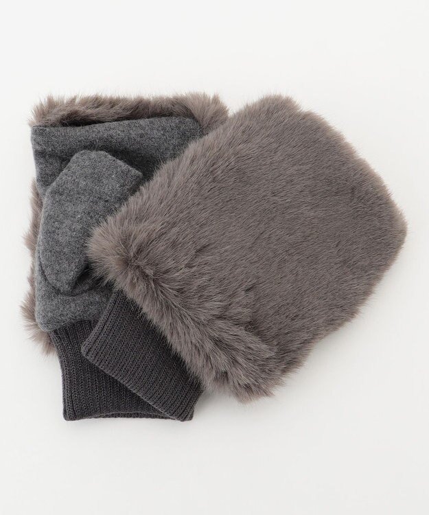 ANY リブニットハンドグローブ グレー