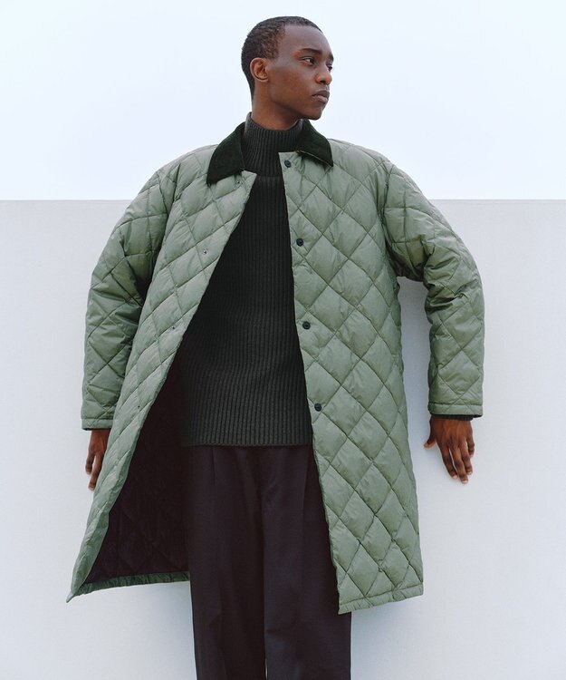 UNFILO MENS バルキー タートルネック ニット カーキ