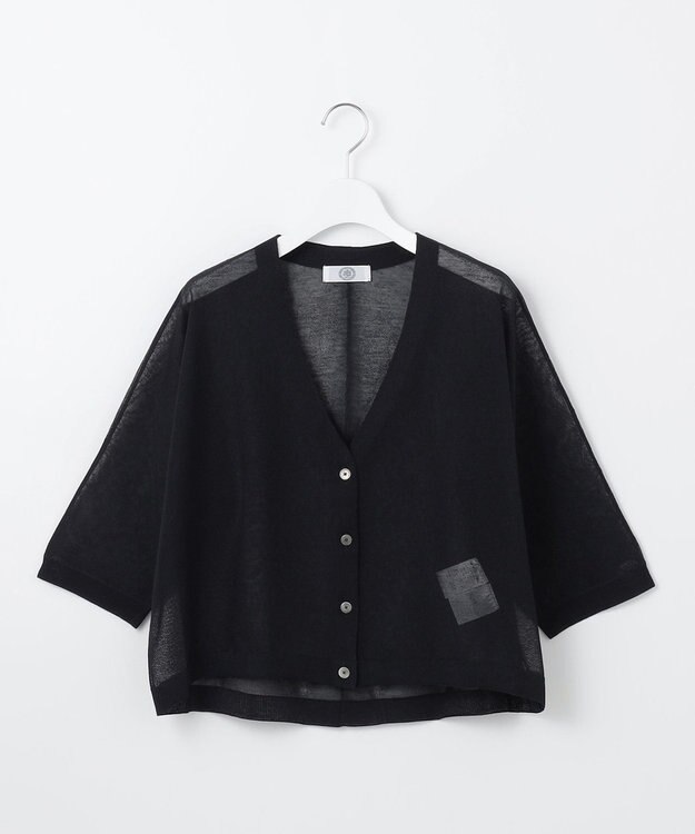 J.PRESS LADIES S 【WEB限定カラーあり・洗える】SHEER LIGHT KNIT Vネック カーディガン ネイビー系