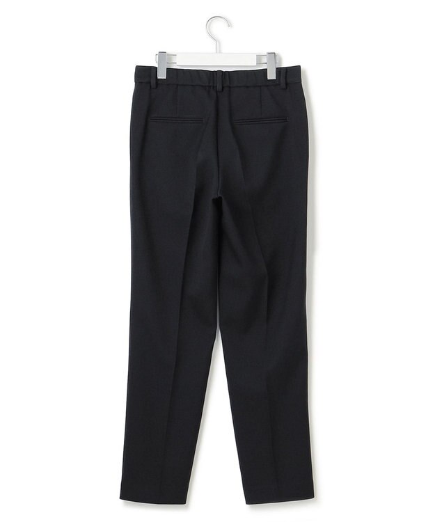 23区 【洗える】ウールライクカルゼ テーパード パンツ ネイビー系