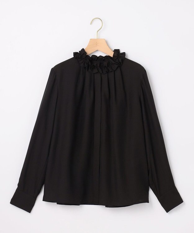 組曲 S 【加藤ローサさん着用】アンティークオーガンフリル ブラウス ブラック系