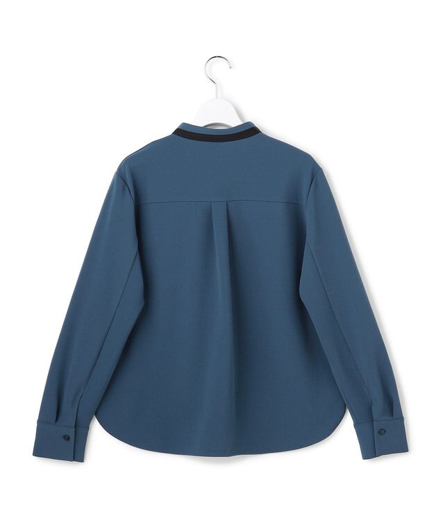 ICB L マラボーテＷジョーゼット バイカラーナロータイカットソー ブルーグレー系