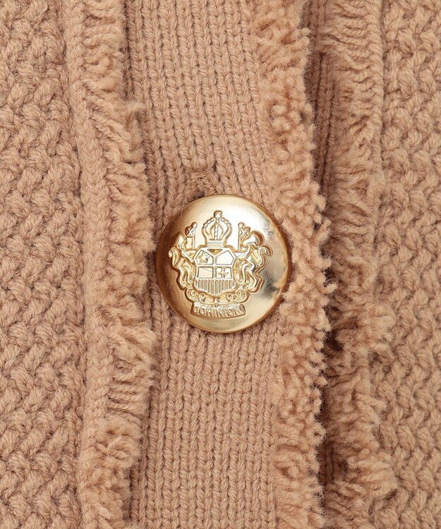 Feroux 【ONWARD CROSSET MAG掲載】ツイードライクニット ジャケット ベージュ系