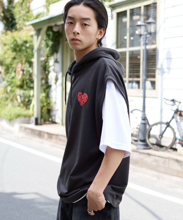 WEGO 【ユニセックス着用ITEM/2点SET】パーカーアンサンブルT（SS） スミクロ