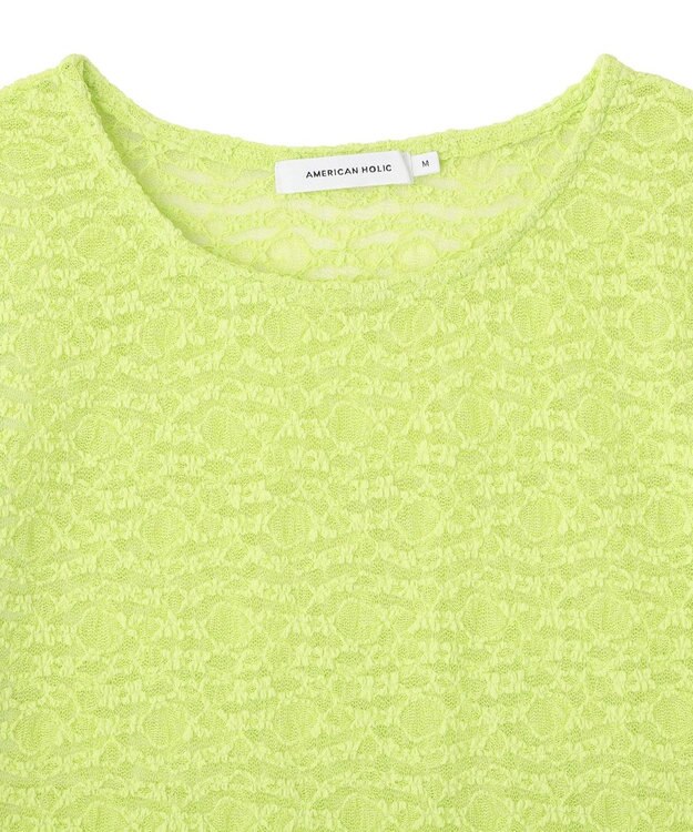 AMERICAN HOLIC 【選べるサイズ】レースプルオーバー Light Green