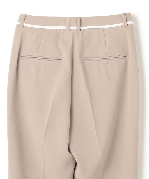 BEIGE， 【洗える】CINDY / クロップドパンツ Taupe × White