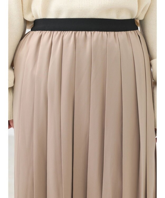 earth music&ecology サテンプリーツスカート Gold