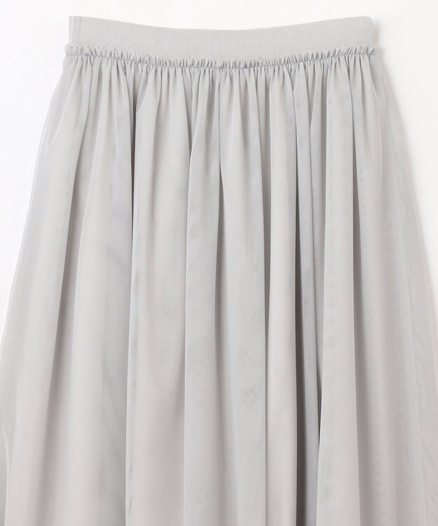 UNFILO L チュールスカート アイスグレー