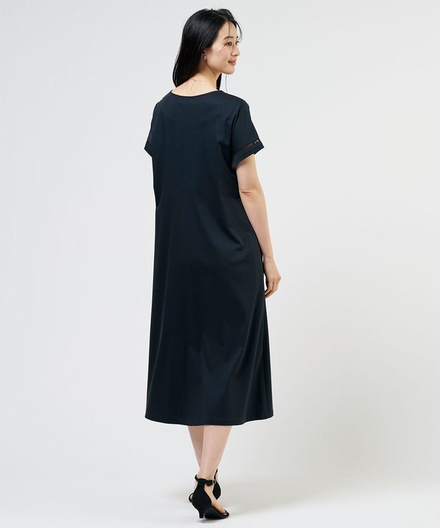 J.PRESS LADIES L コットンスムース ワンピース ネイビー系