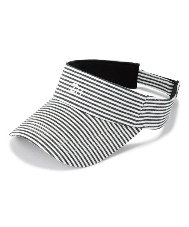 ZERO HALLIBURTON 【雑誌掲載】メランジ ボーダー サンバイザー 82563 ネイビー