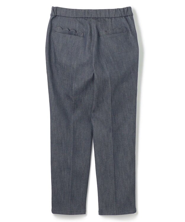 TOCCA 【洗える】SCALLOP DENIM パンツ デニム風