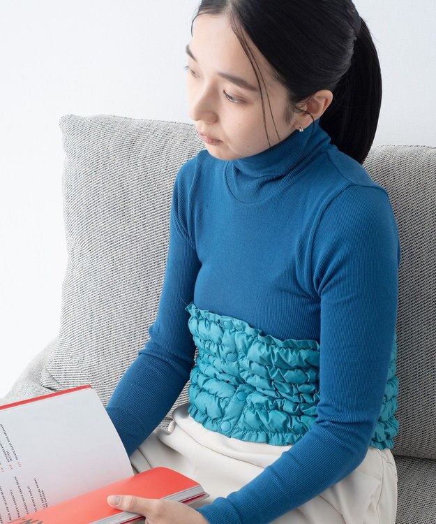 KWD 【日本製】DOWN WAIST WARMER グリーンダウン ダウンウエストウォーマー