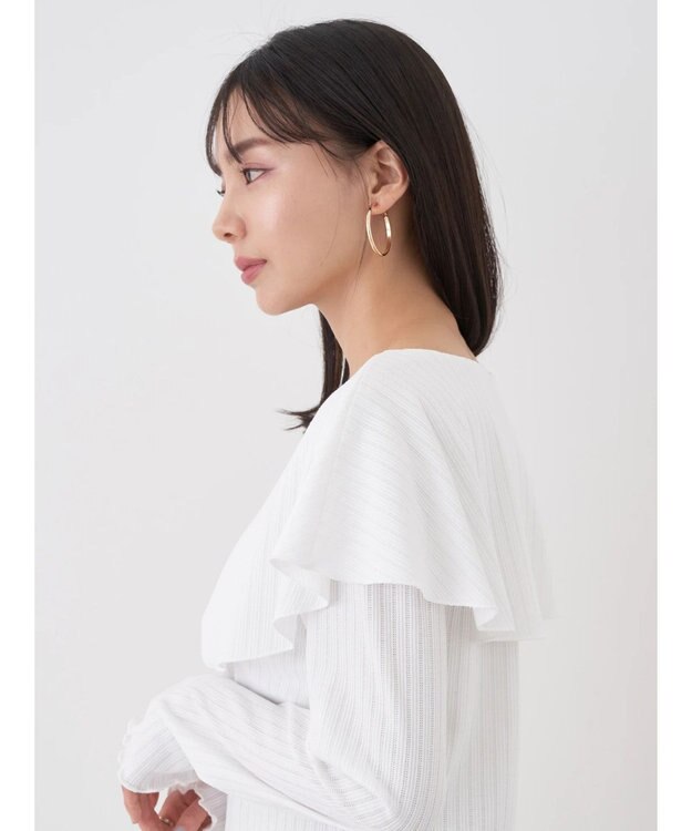 earth music&ecology ＢＩＧカラープルオーバー Ivory