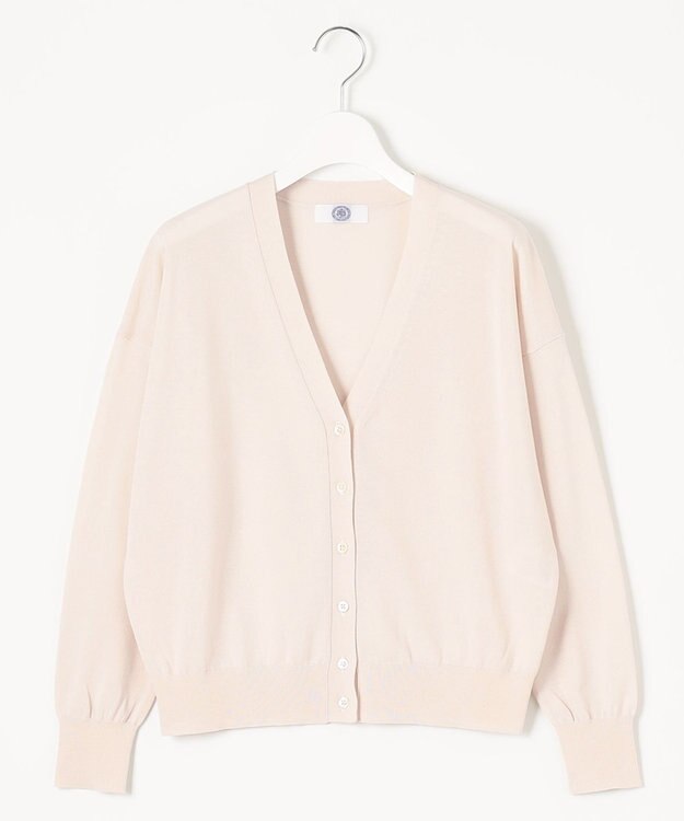 J.PRESS LADIES L 【洗える】 Co/Peライト Vネック ショート カーディガン アイボリー系