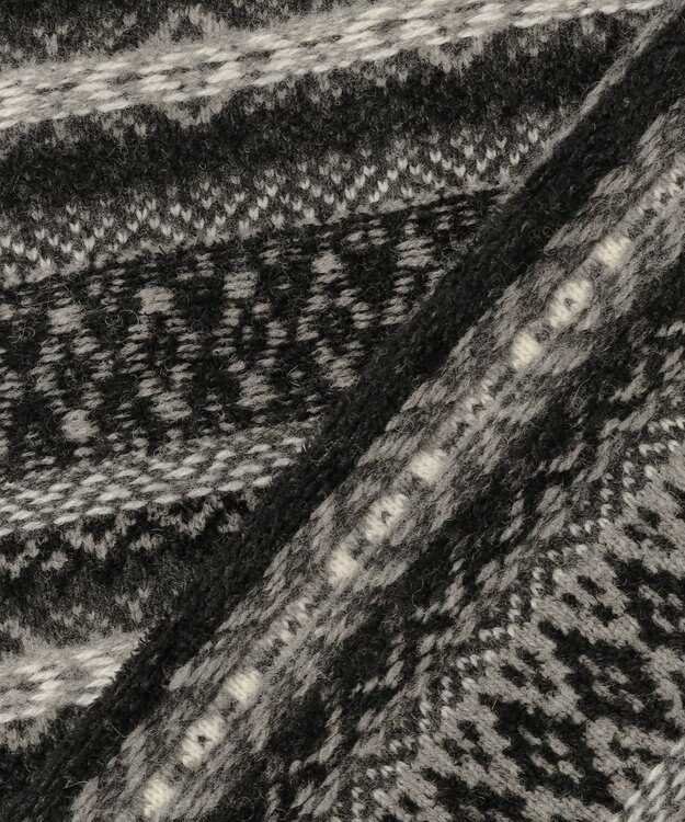 JOSEPH ABBOUD MOUNTAIN 【軽量/ソフト】ラム×モールジャカード ニットブルゾン グレー系7