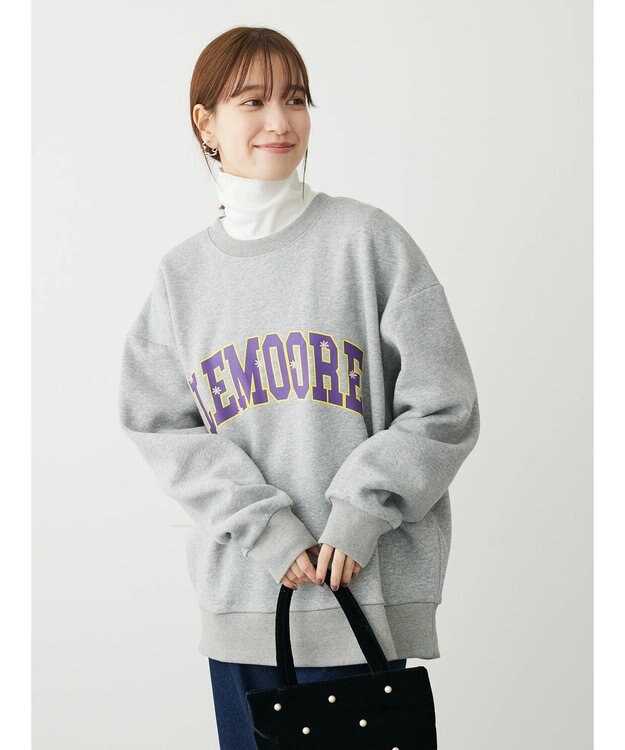 Green Parks ・Ｄｏｕｂｌｅ　Ｆｌａｇｓ　ロゴｐｔ＆刺繍スウェット Gray Mixture