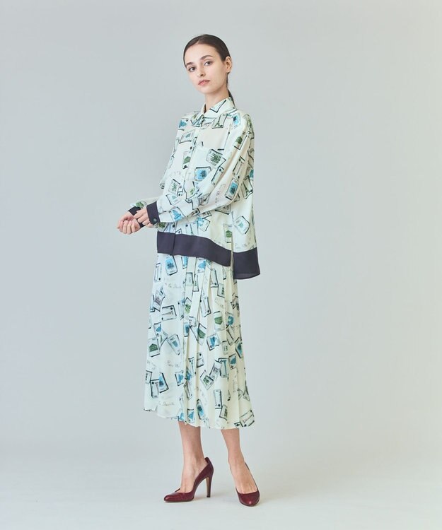 GRACE CONTINENTAL トランププリントラップスカート キナリ